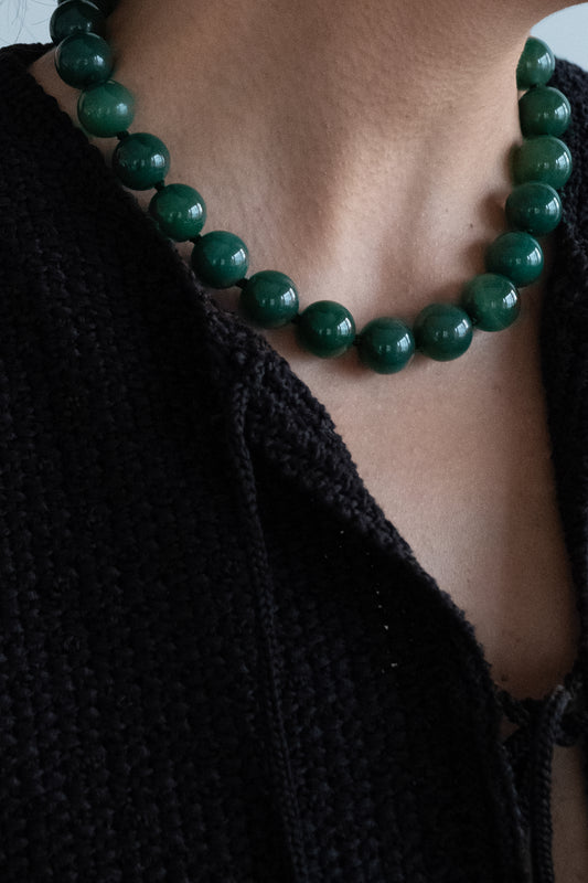 Green Carnelian Agate Necklace
