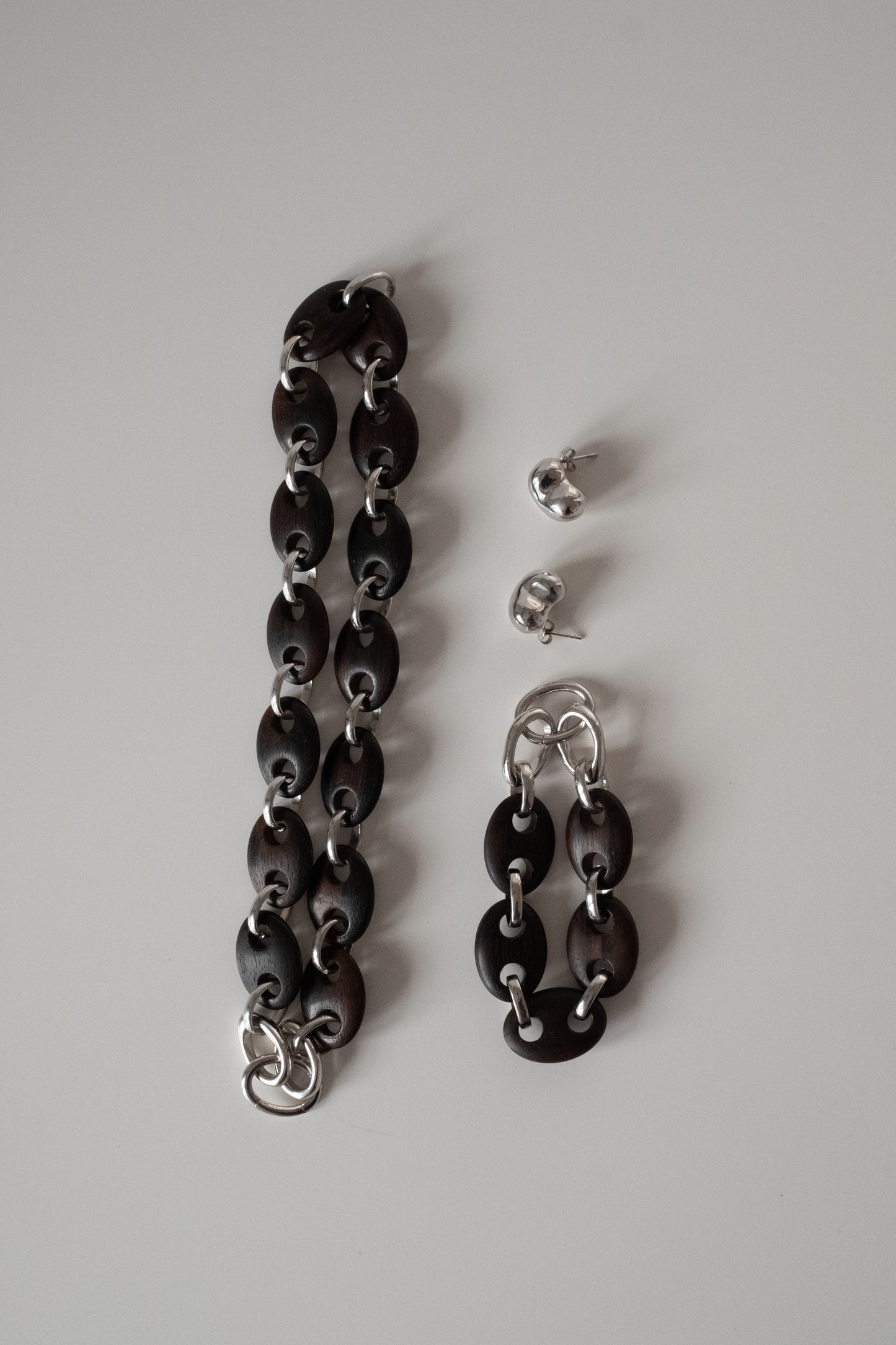 Ebony Link Chain Bracelet