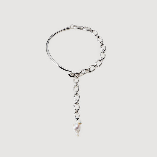 Drop Collar Necklace with Baroque Pearl – Esra Dandin